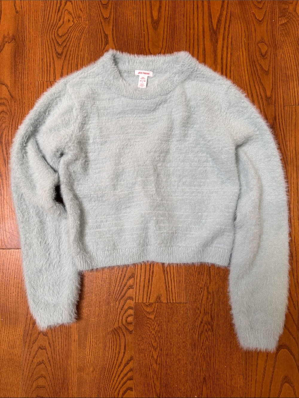 Joe Fresh Pale Blue Fuzzy Crewneck Sweater